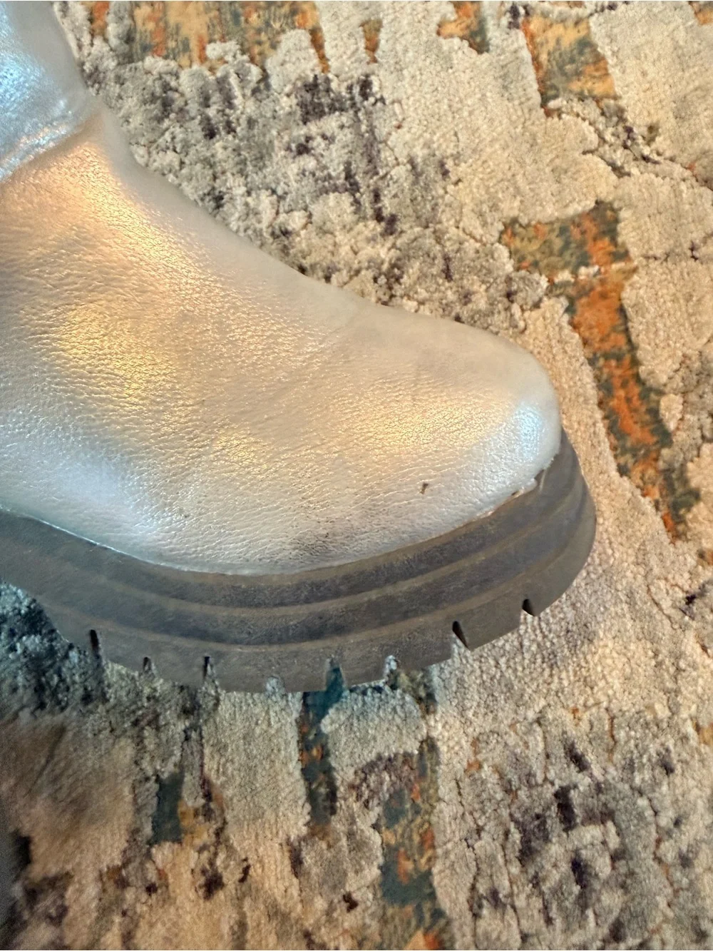 Girls Silver Ankle Boots Size 13